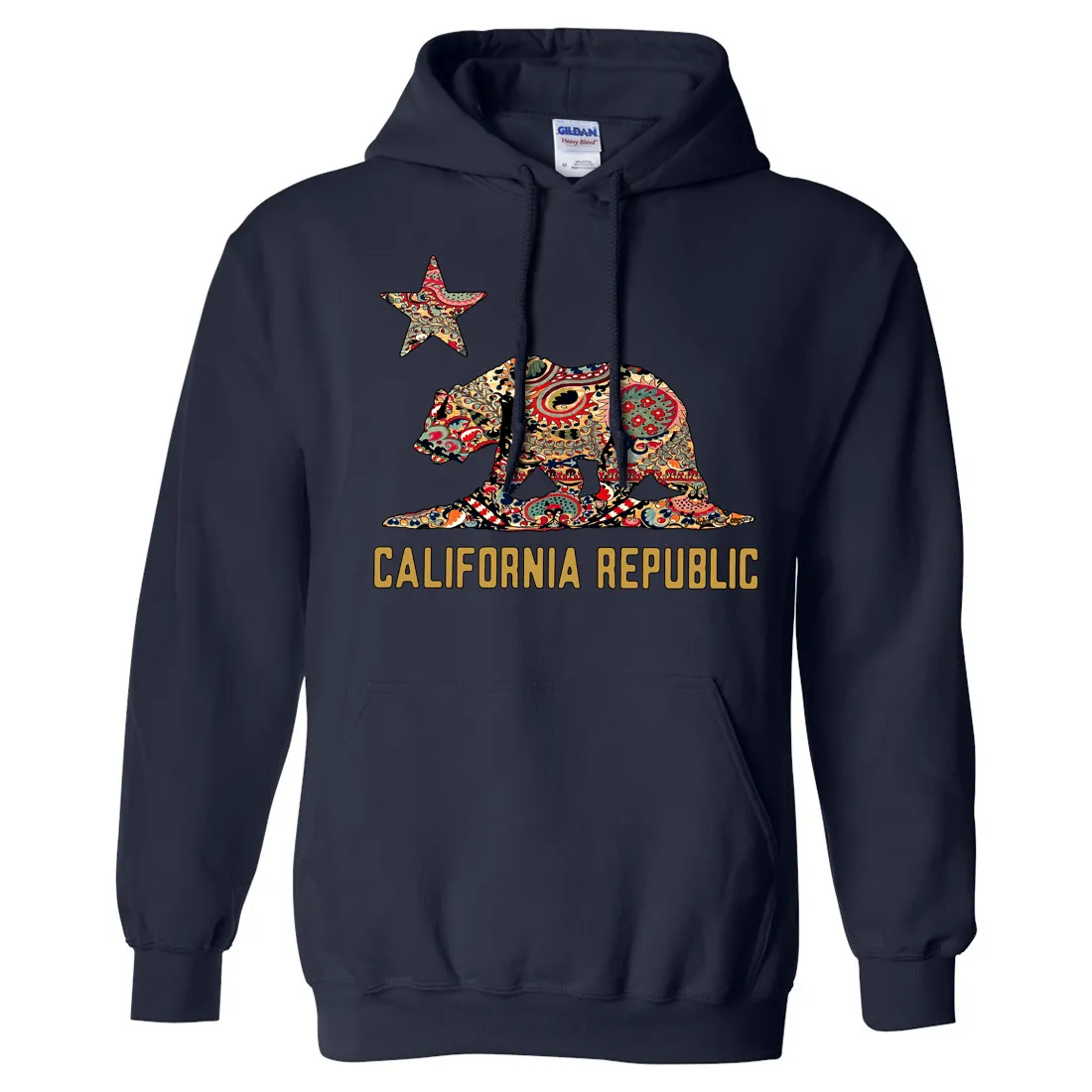 California Republic Paisley Bear Sweatshirt Hoodie
