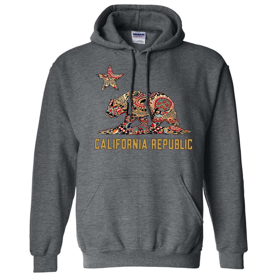 California Republic Paisley Bear Sweatshirt Hoodie