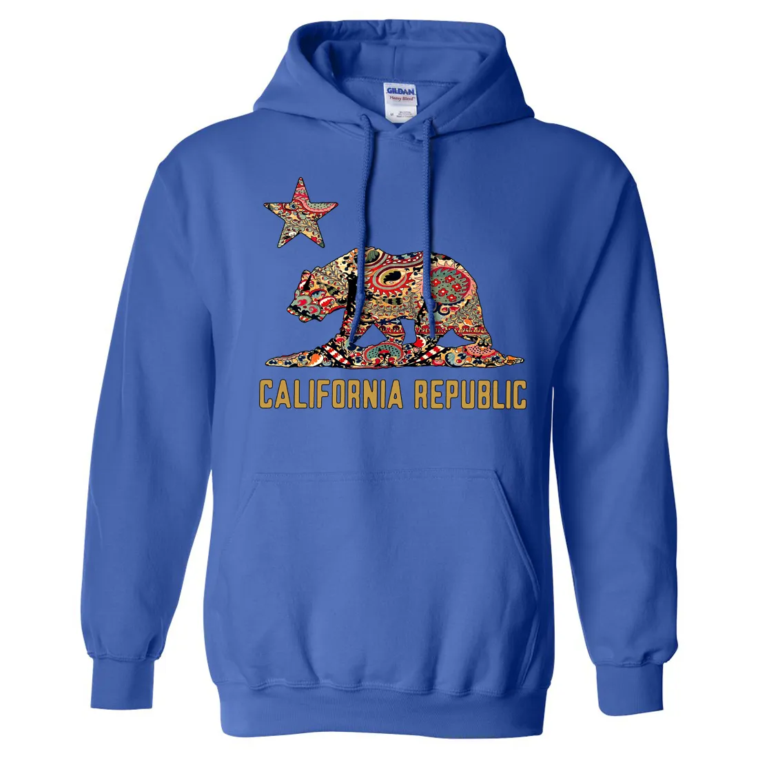 California Republic Paisley Bear Sweatshirt Hoodie