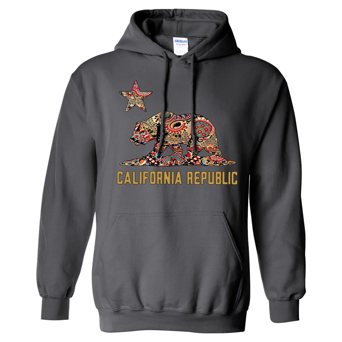 California Republic Paisley Bear Sweatshirt Hoodie
