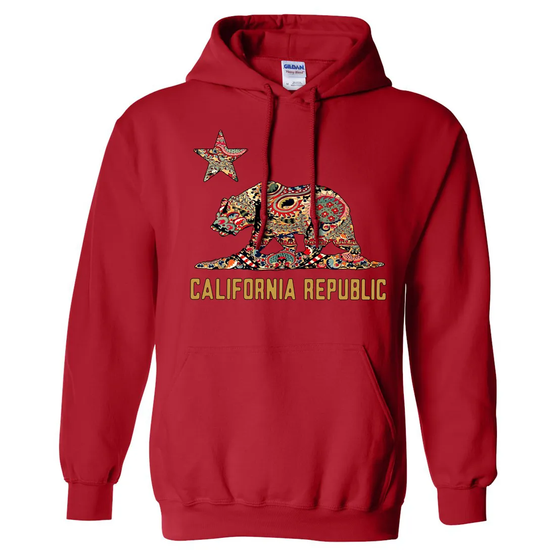 California Republic Paisley Bear Sweatshirt Hoodie