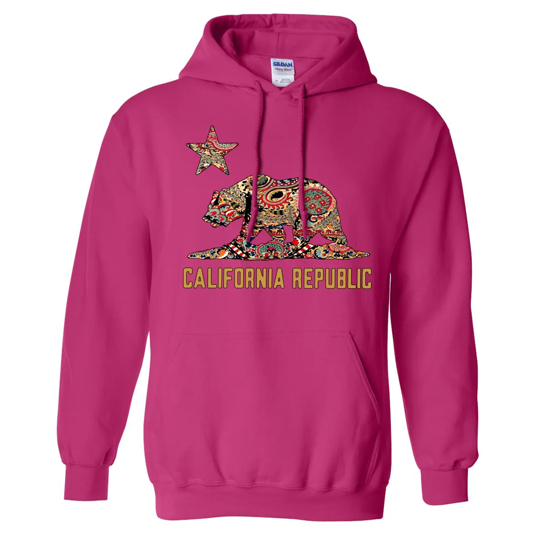California Republic Paisley Bear Sweatshirt Hoodie