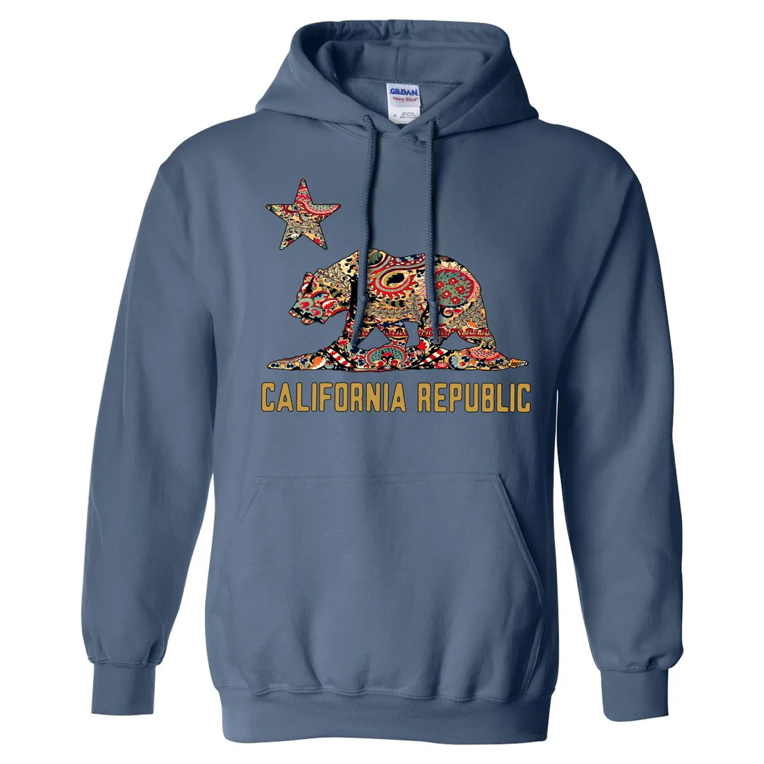 California Republic Paisley Bear Sweatshirt Hoodie