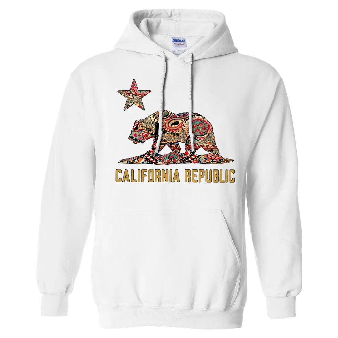 California Republic Paisley Bear Sweatshirt Hoodie