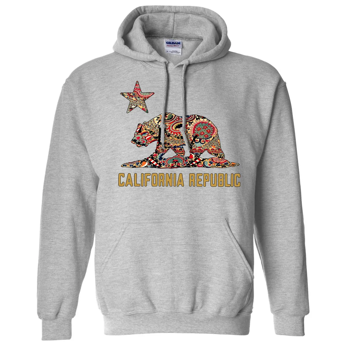 California Republic Paisley Bear Sweatshirt Hoodie