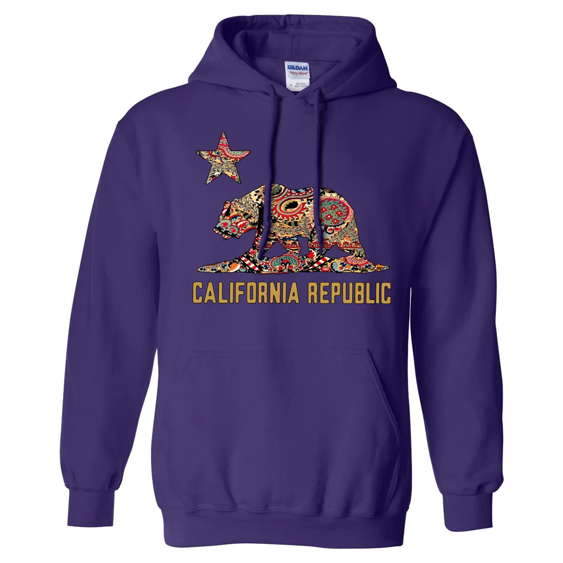 California Republic Paisley Bear Sweatshirt Hoodie