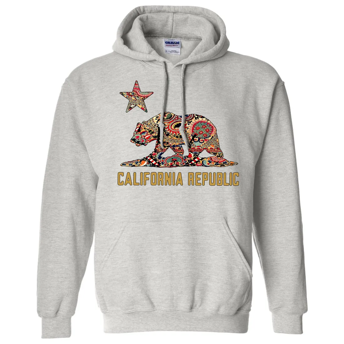 California Republic Paisley Bear Sweatshirt Hoodie