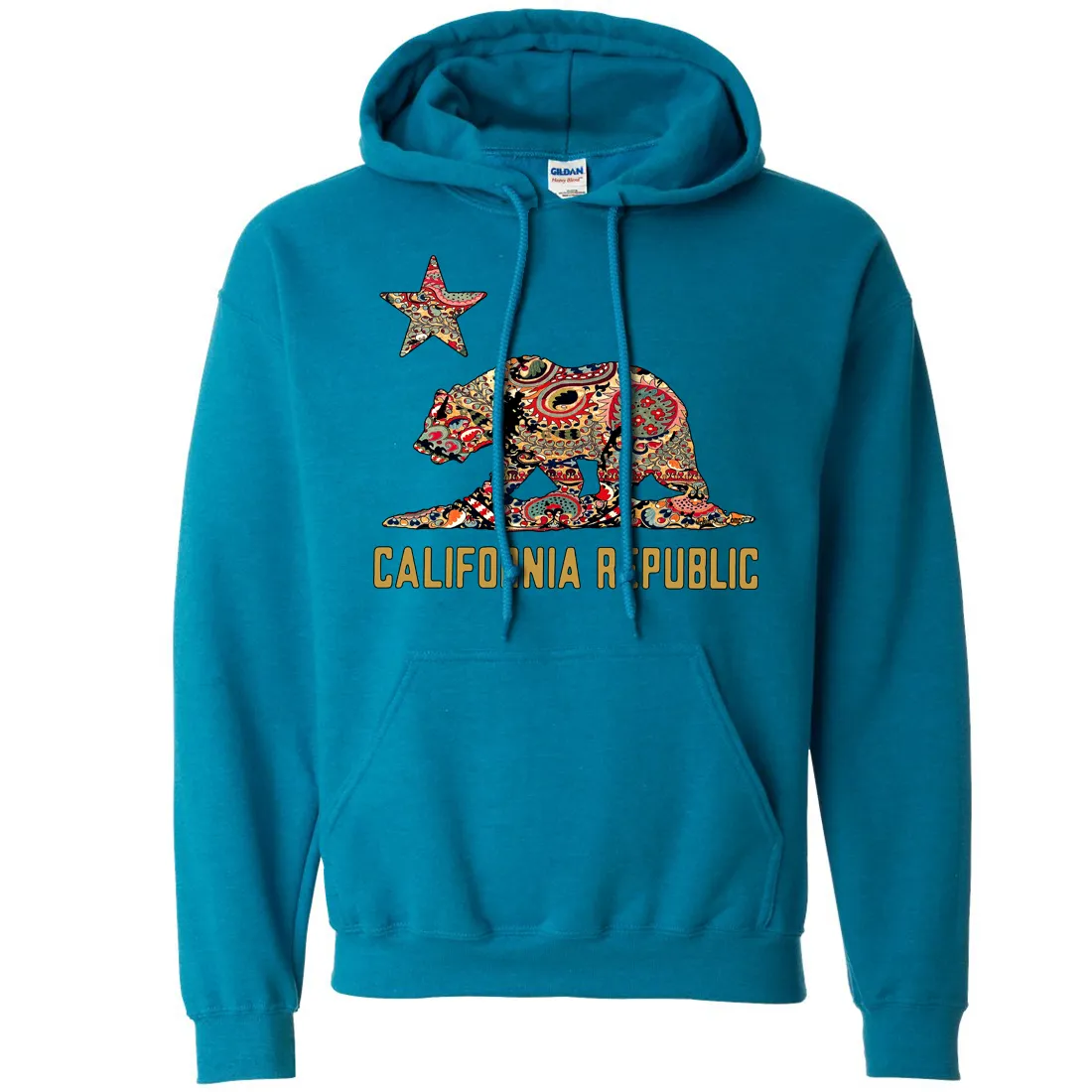 California Republic Paisley Bear Sweatshirt Hoodie