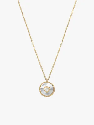Classical Mother Of Pearl Pendant Necklace