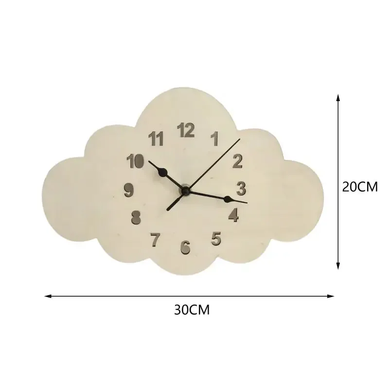 Cloud Wall Clock for Aesthetic Room Decor