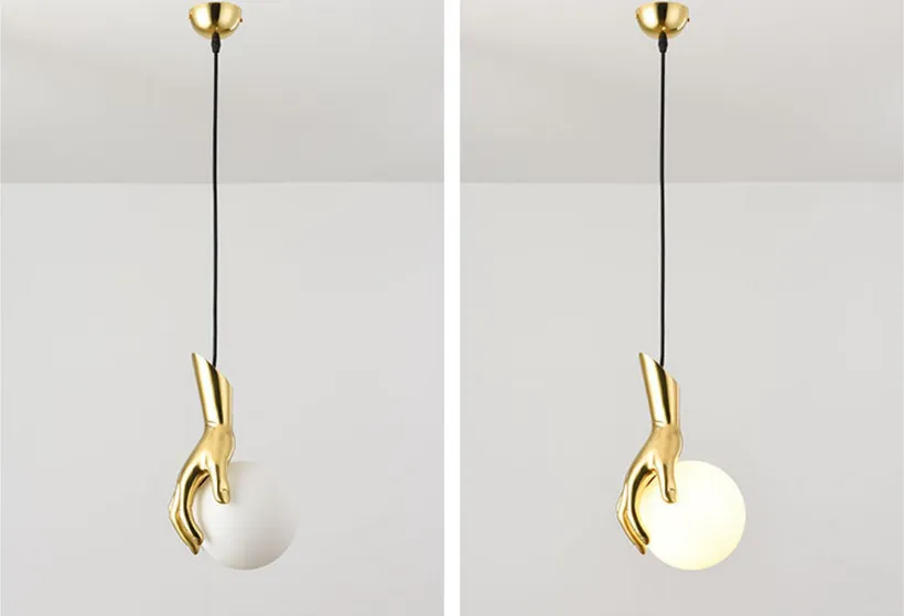 Creative Hand Shape Pendant | Marble Wall Sconce