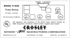 CROSLEY-11-103U