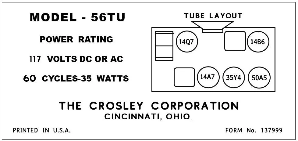 CROSLEY-56TU