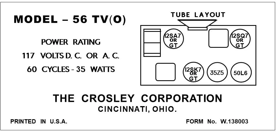 CROSLEY-56TV
