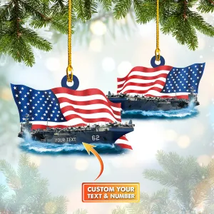 Custom Shaped Ornament - Aircraft Carrier 2 - 252