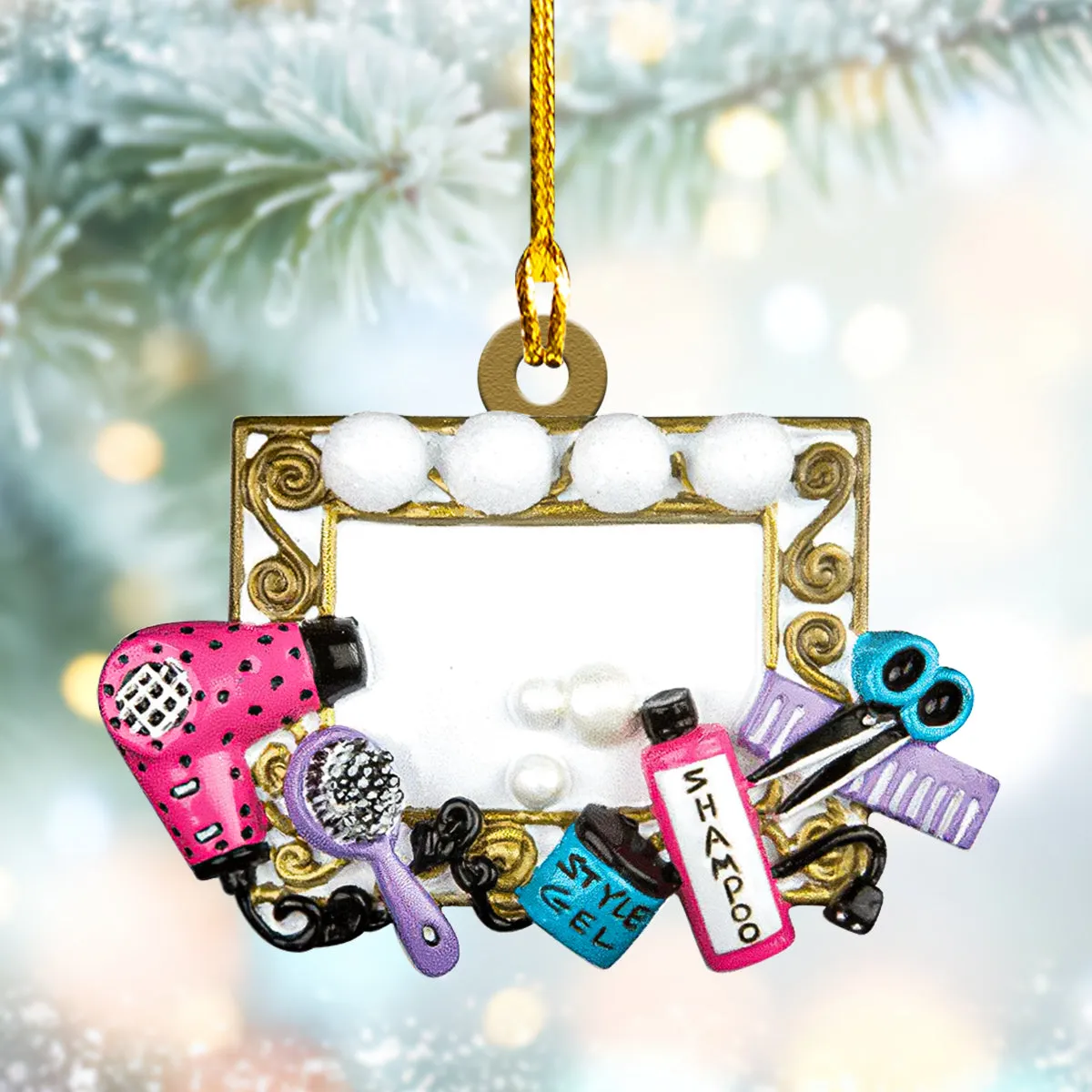 Custom Shaped Ornament - Barber 063
