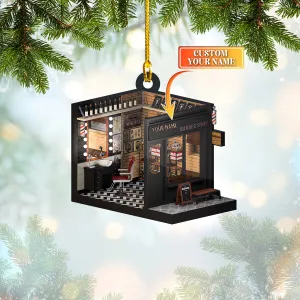 Custom Shaped Ornament - Barber Shop - 852
