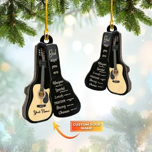 Custom Shaped Ornament - Classic Guitar