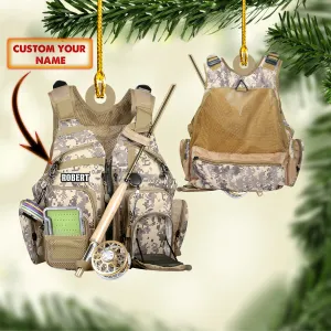 Custom Shaped Ornament - Fishing Vest