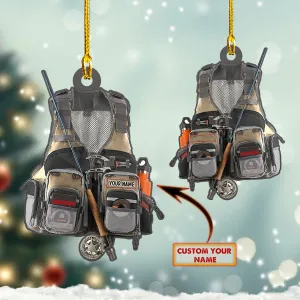 Custom Shaped Ornament - Fishing Vest
