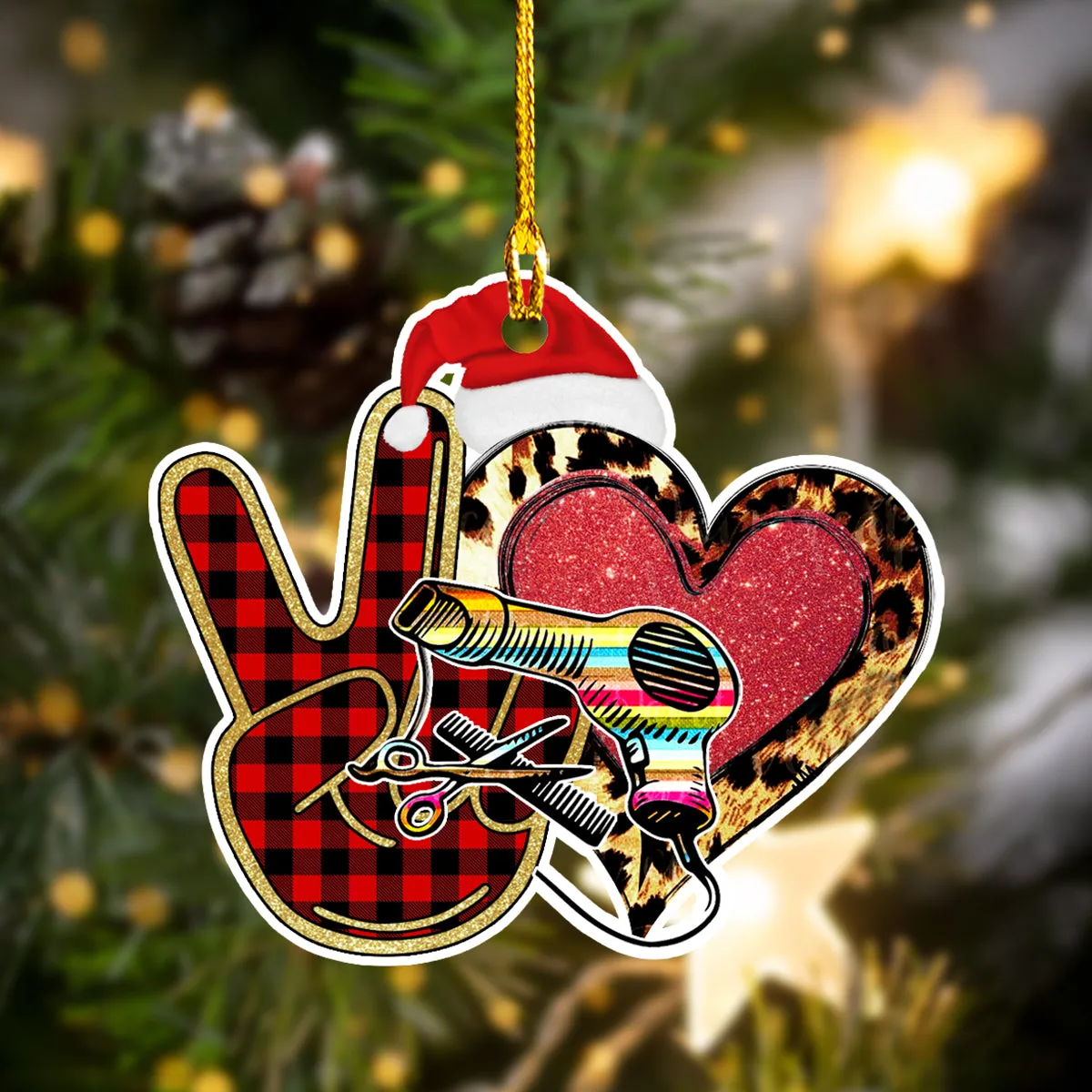 Custom Shaped Ornament - Hairdresser