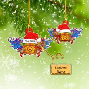 Custom Shaped Ornament - Hippie Car Xmas - 768