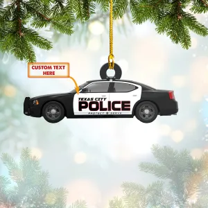 Custom Shaped Ornament - Police Car