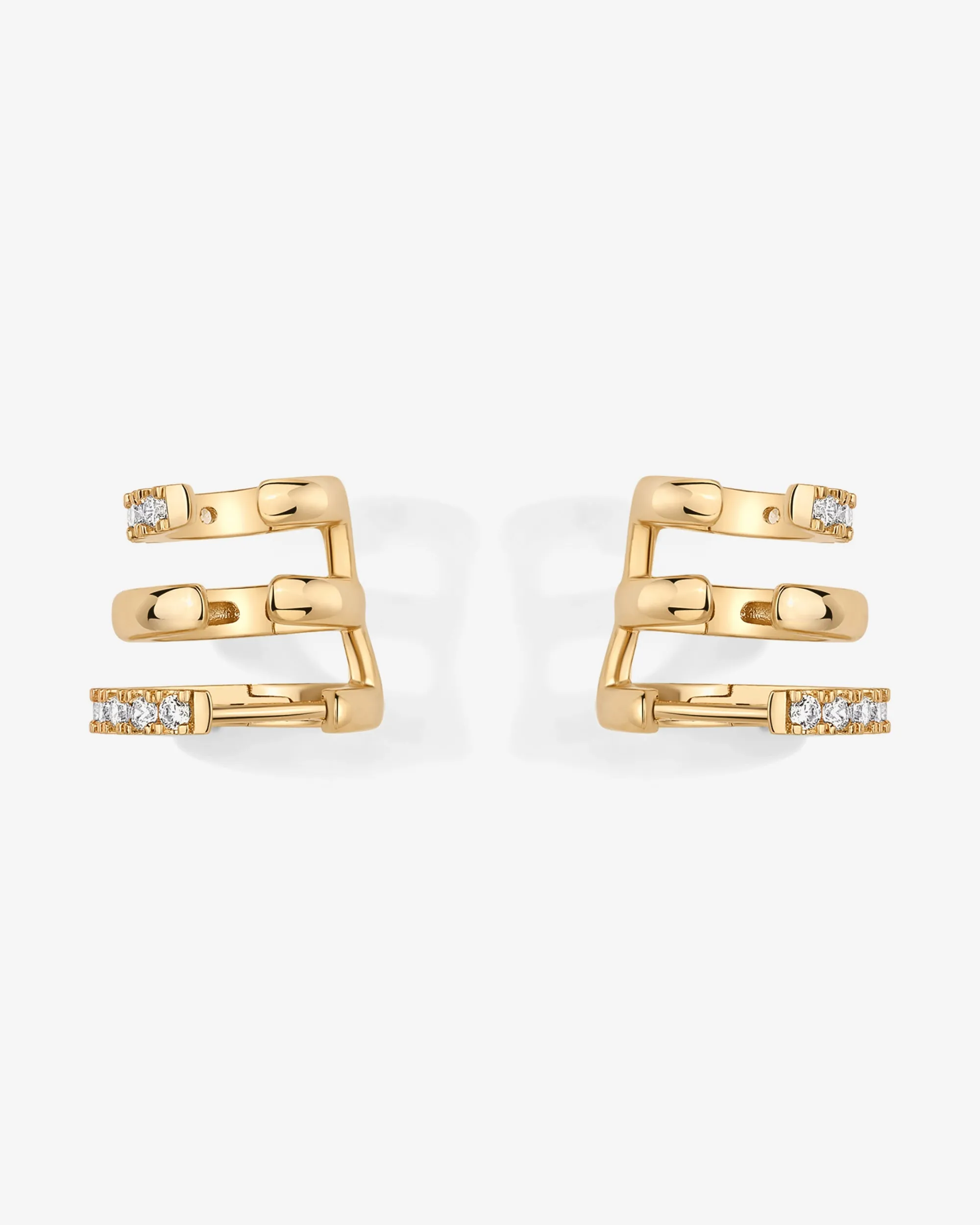 CZ Multi Hoop No Piercing Earring