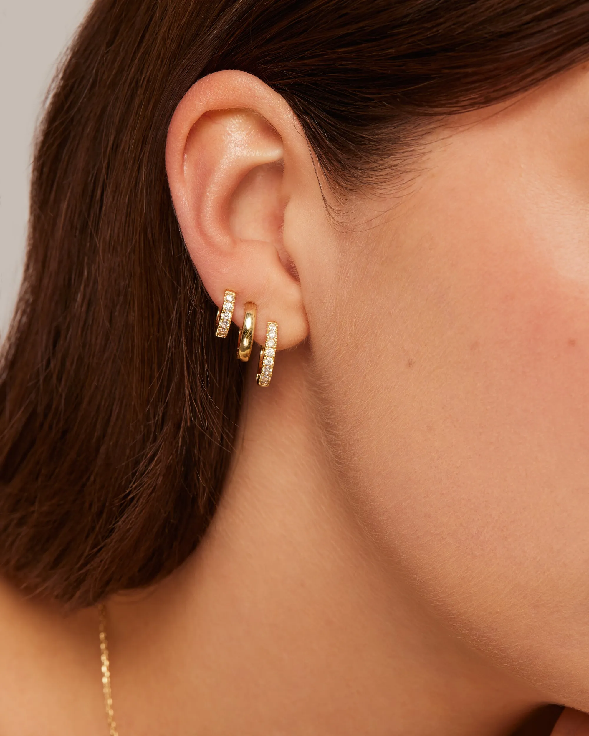 CZ Multi Hoop No Piercing Earring