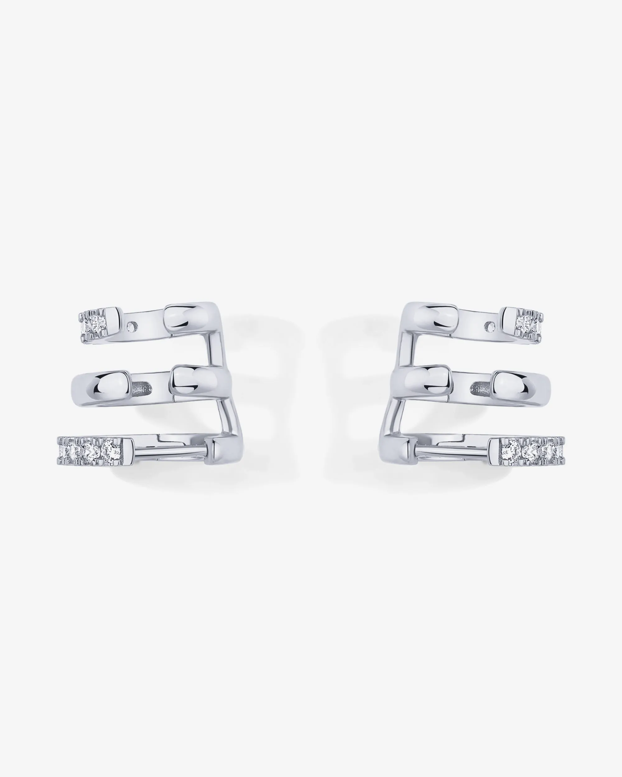 CZ Multi Hoop No Piercing Earring