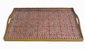 Dafne Red Rectangle Tray
