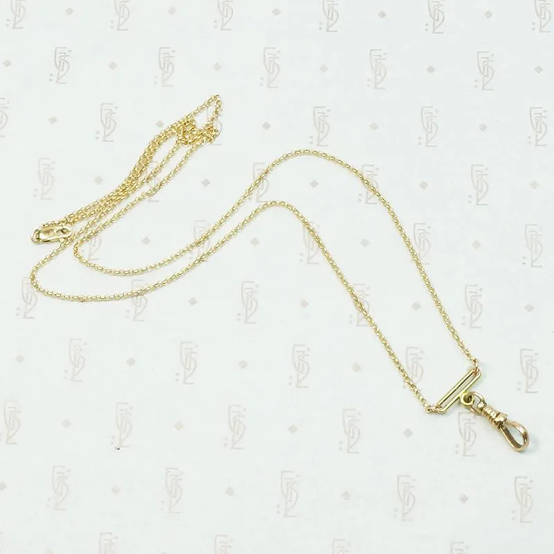 Delicate Gold Hook & Bar Necklace