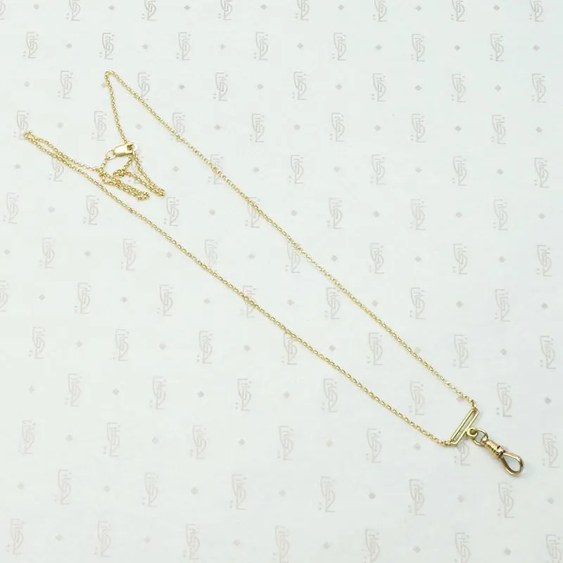 Delicate Gold Hook & Bar Necklace
