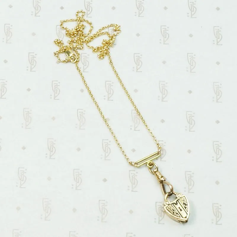 Delicate Gold Hook & Bar Necklace