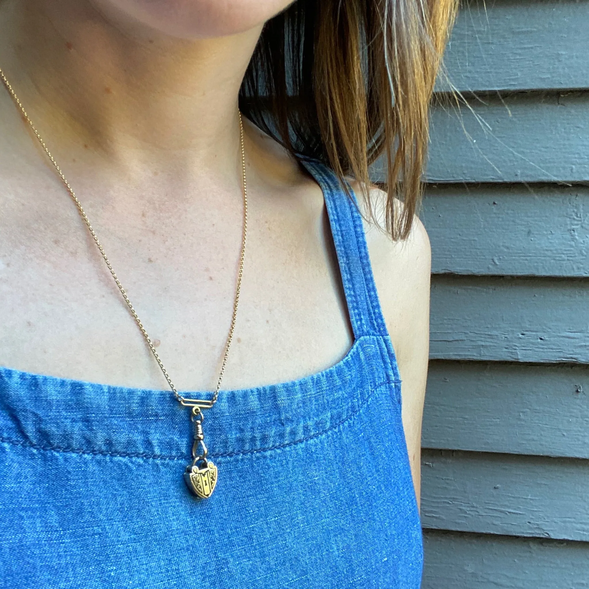 Delicate Gold Hook & Bar Necklace