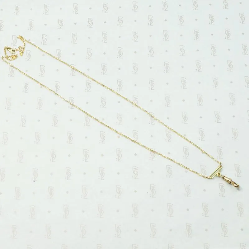 Delicate Gold Hook & Bar Necklace
