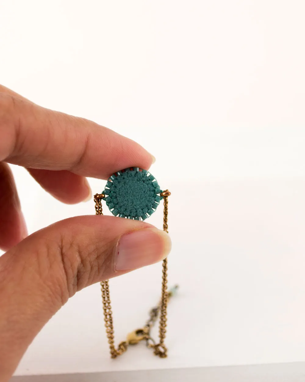 Delicate teal green Swarovski bracelet