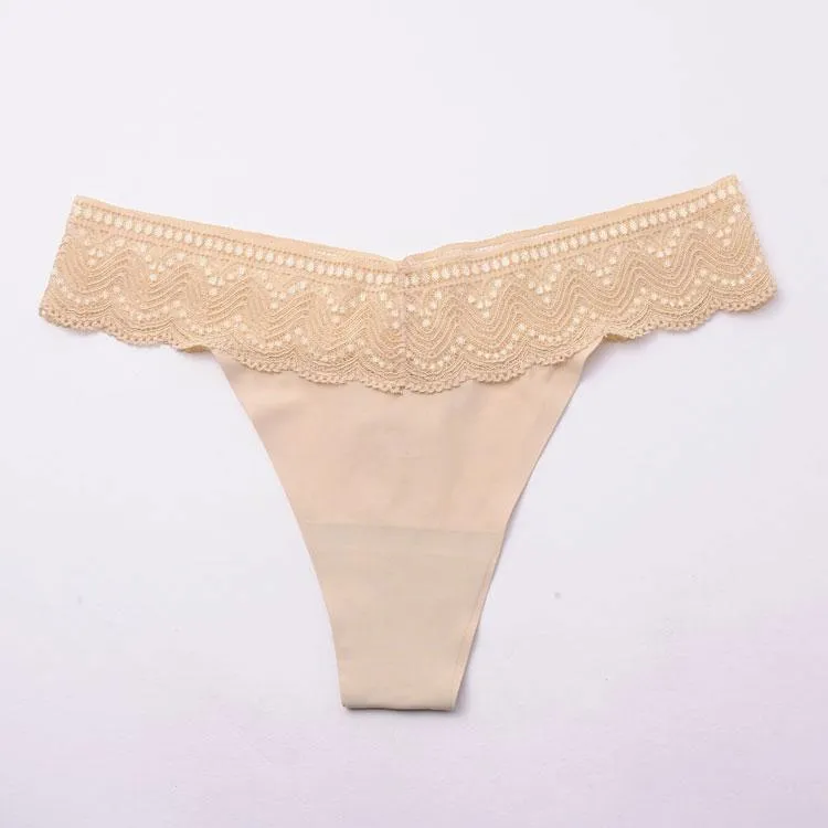 Delicate Vintage Lace Thong Panty