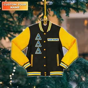 Delta Delta Delta Christmas Ornament Gift for Tri Delta Sorority Ornament, Tri Delta Holiday Christmas Gift, Personalized Name, Sorority Ornament 17
