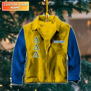 Delta Delta Delta Christmas Ornament Gift for Tri Delta Sorority Ornament, Tri Delta Holiday Christmas Gift, Personalized Name, Sorority Ornament 18