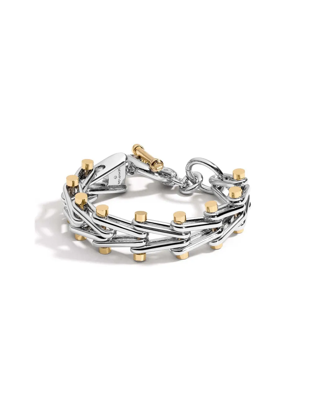 Demarson Lexington Ladder Bracelet in Gold/Silver/Crystal