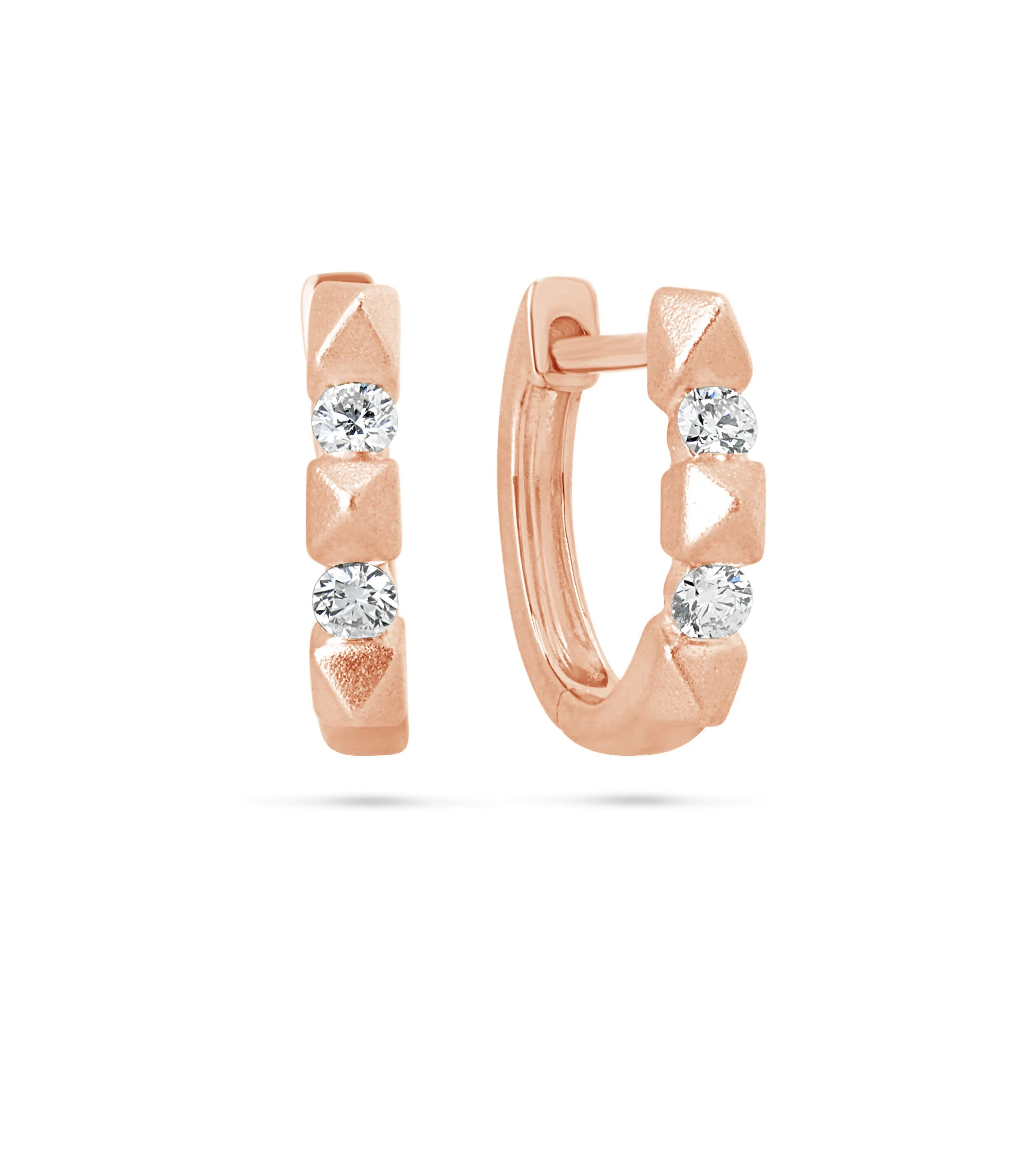 Diamond Spike Huggie Earring
