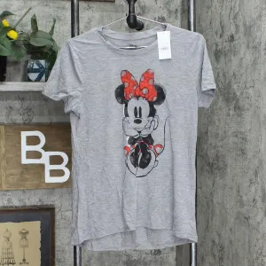 Disney Women's Minnie Mouse Short Sleeve Watercolor Graphic T-Shirt
