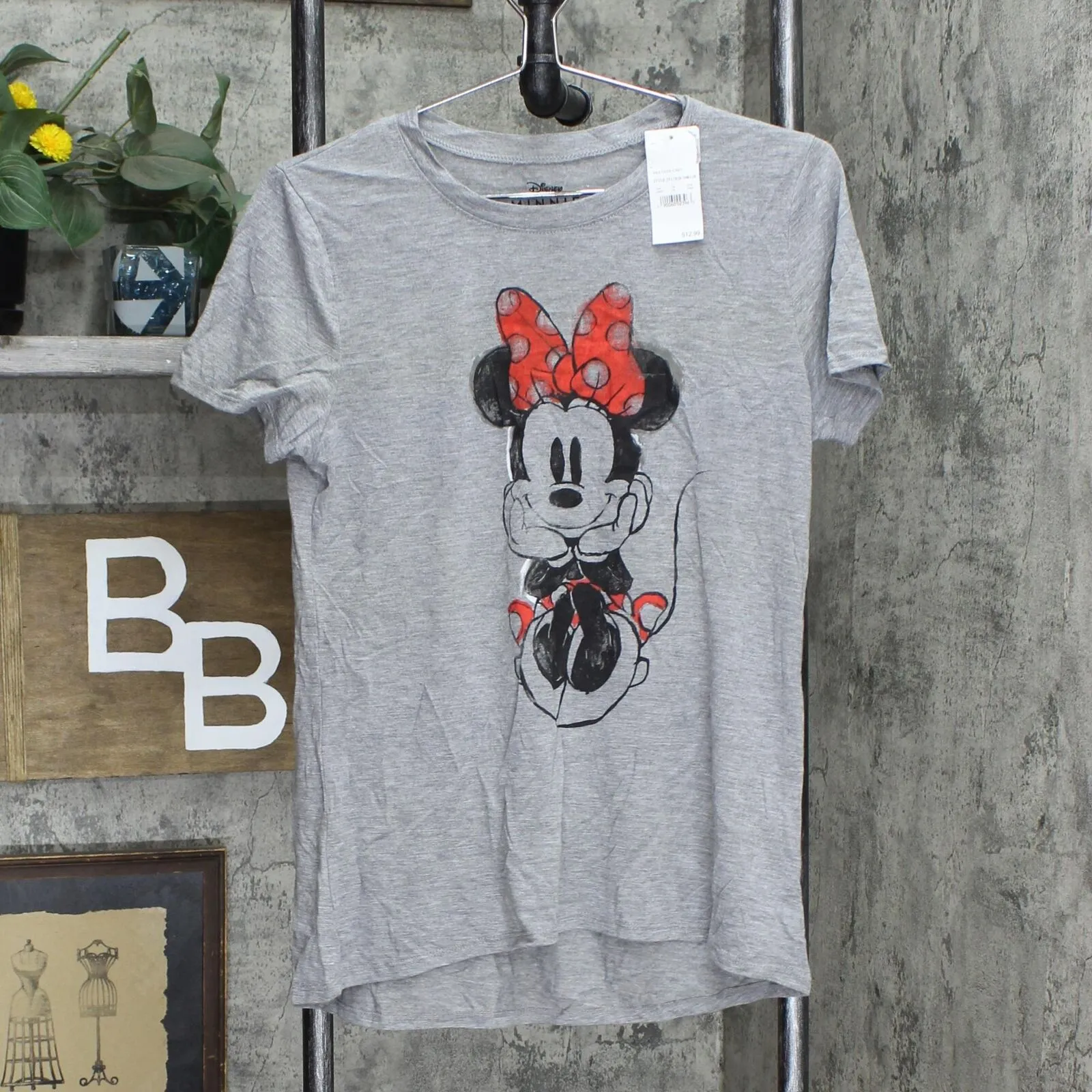 Disney Women's Minnie Mouse Short Sleeve Watercolor Graphic T-Shirt