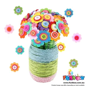 Diy Button Flower Vase Kit