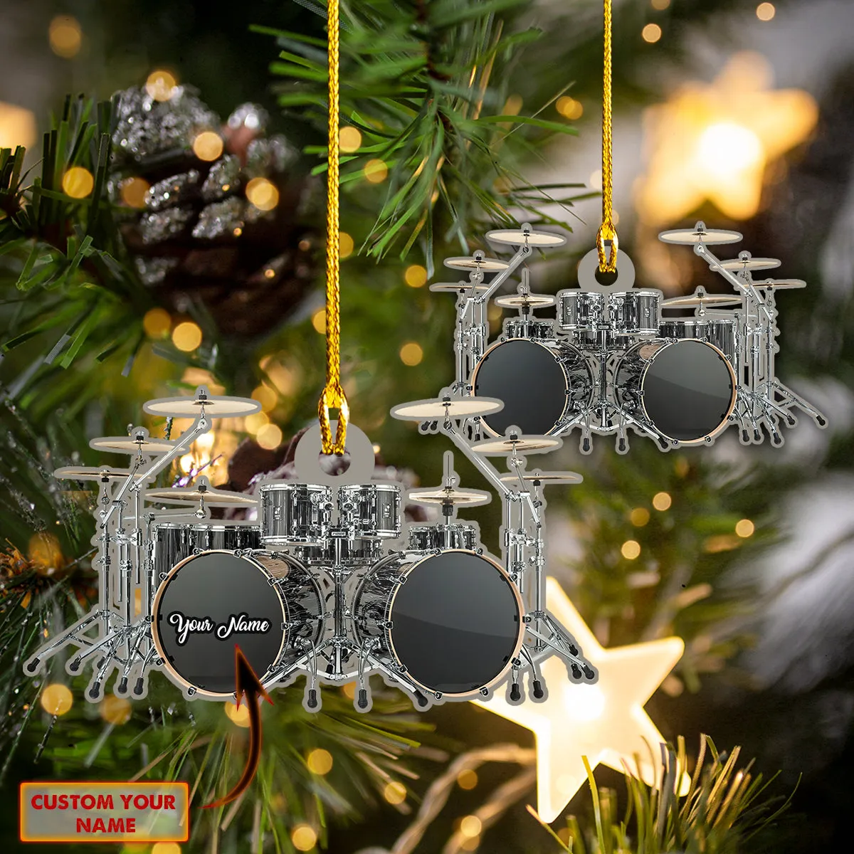 Drum - Shaped Ornament 07