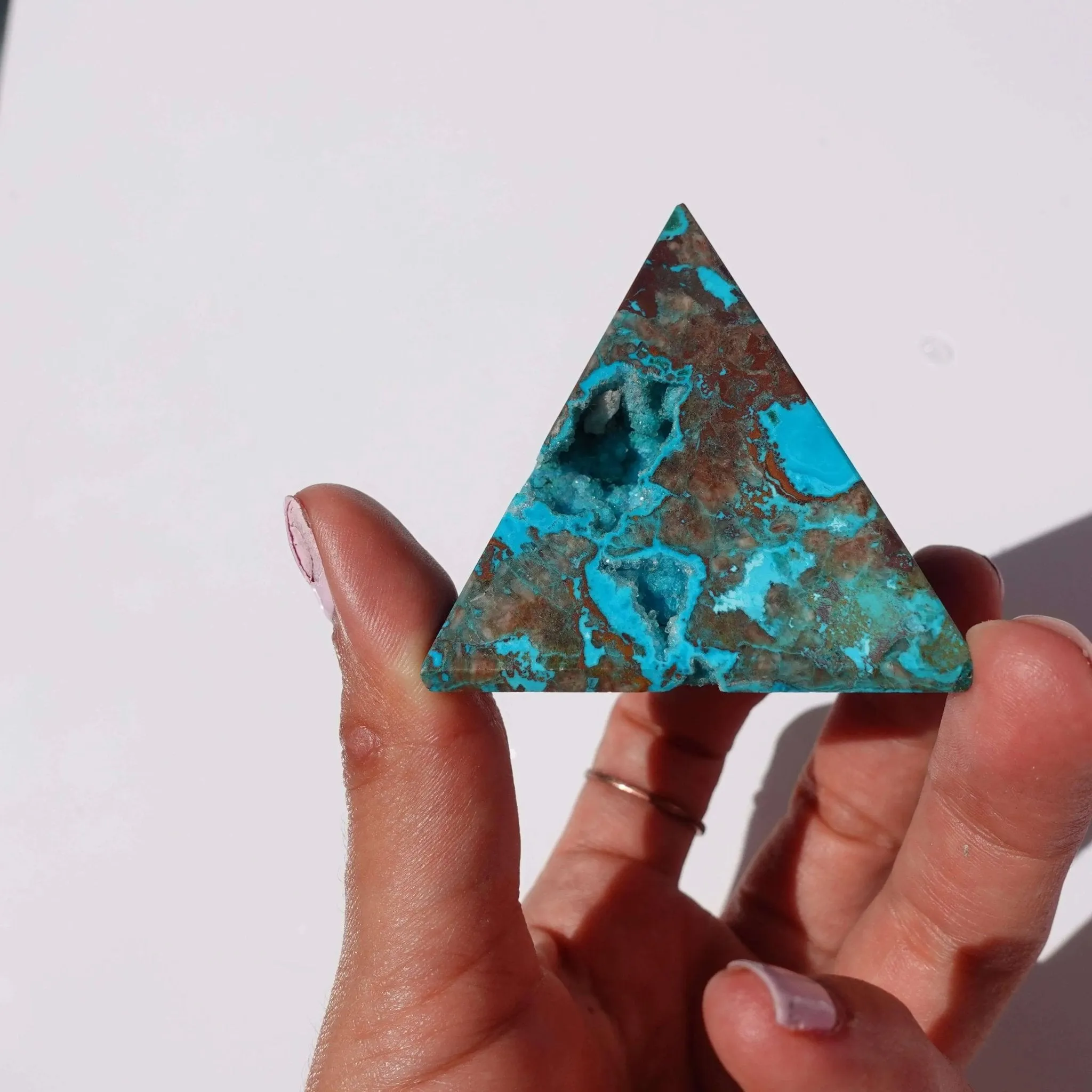 Druzy Chrysocolla Pyramids