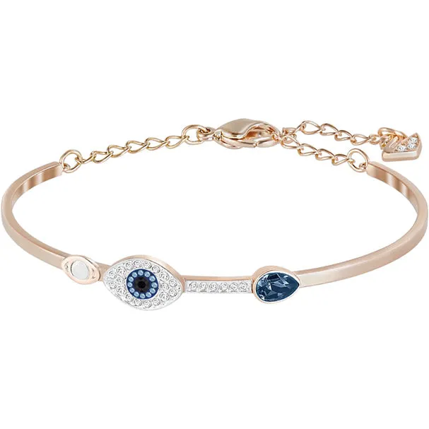 DUO EVIL EYE BANGLE, BLUE, MIXED PLATING 5171991