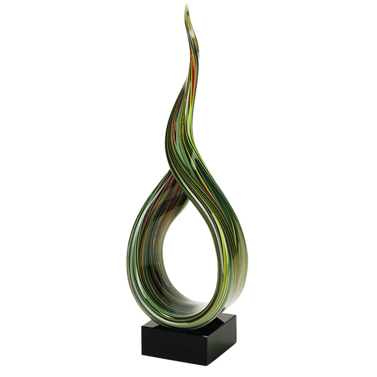 Earthbound Murano Style Art Glass Centerpiece