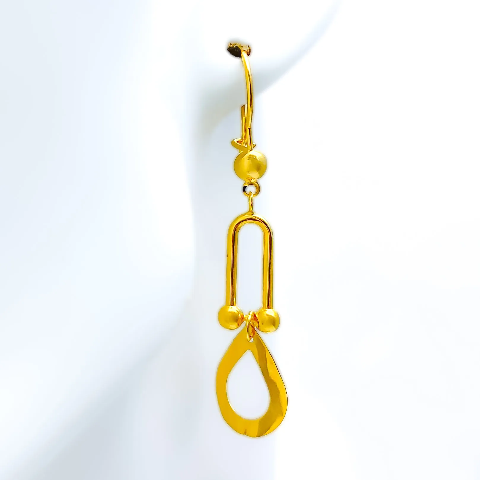Ethereal Artistic 21k Gold Hanging Earrings